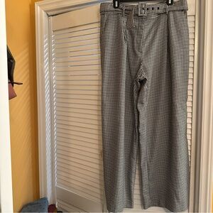 Women’s Houndstooth Black and White Checkered Pants
